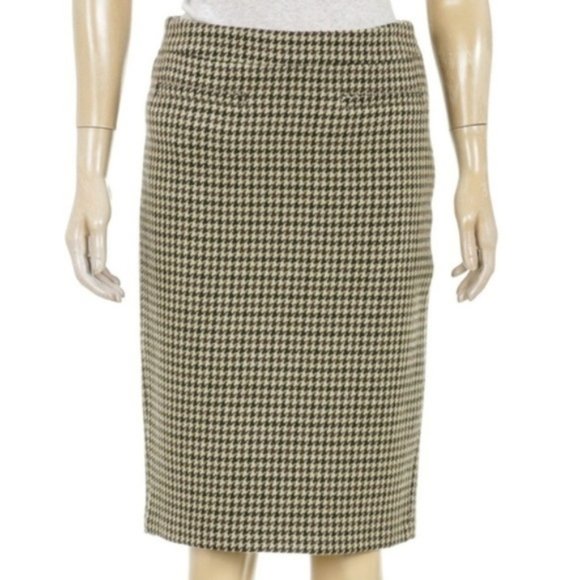 RED Valentino Houndstooth Wool Pencil Skirt S - Picture 4 of 8